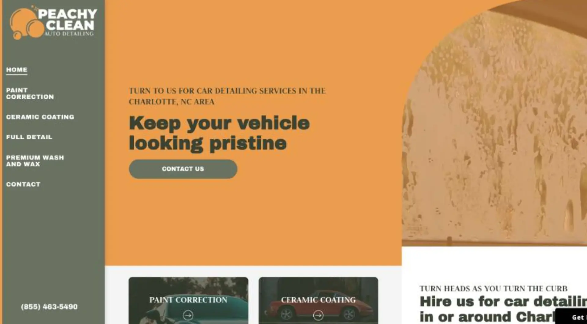 Screenshot of CMS template
